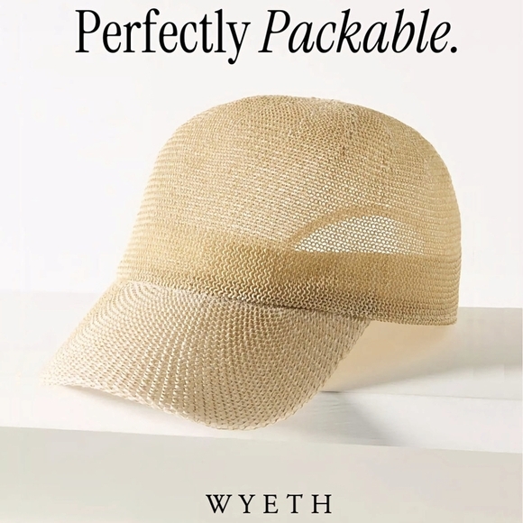New Wyeth Paula Mesh Breathable Adjustable Packable UPF 50+ Camel Hat O/S NWT main image 8